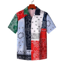 Wholesale Breathable Short Sleeve Top Men Summer Bandana Men Designer Shirts